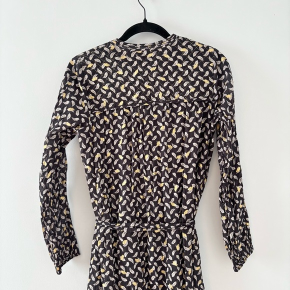 Doen Ivana Belted Printed Midi Dress Wrap High-Low Prairie Boho Cottagecote - Picture 8 of 9